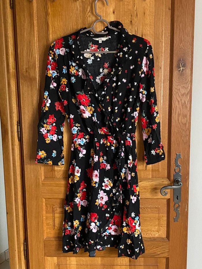 Robe manches longues fleuries
