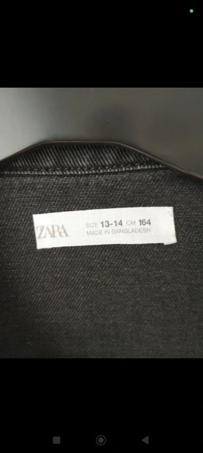 Chemise en jean noire zara XS - photo numéro 4