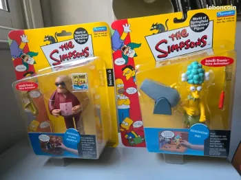 Simpsons Figurine Playmates Mel série 5 + Bleeding Gums Murphy série 6 WOS