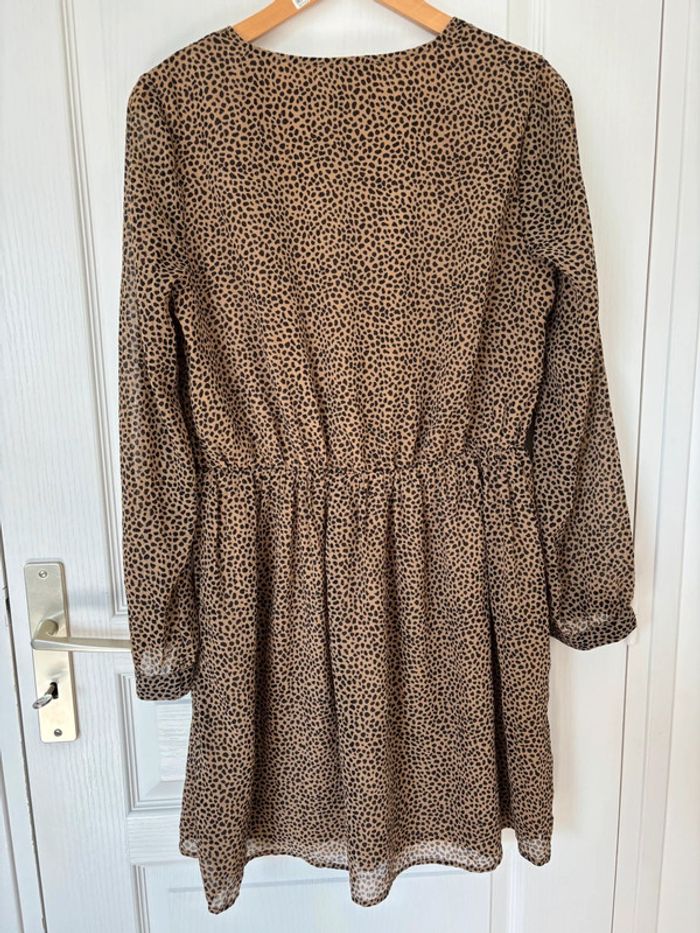 Robe motif léopard manche longue - photo numéro 4