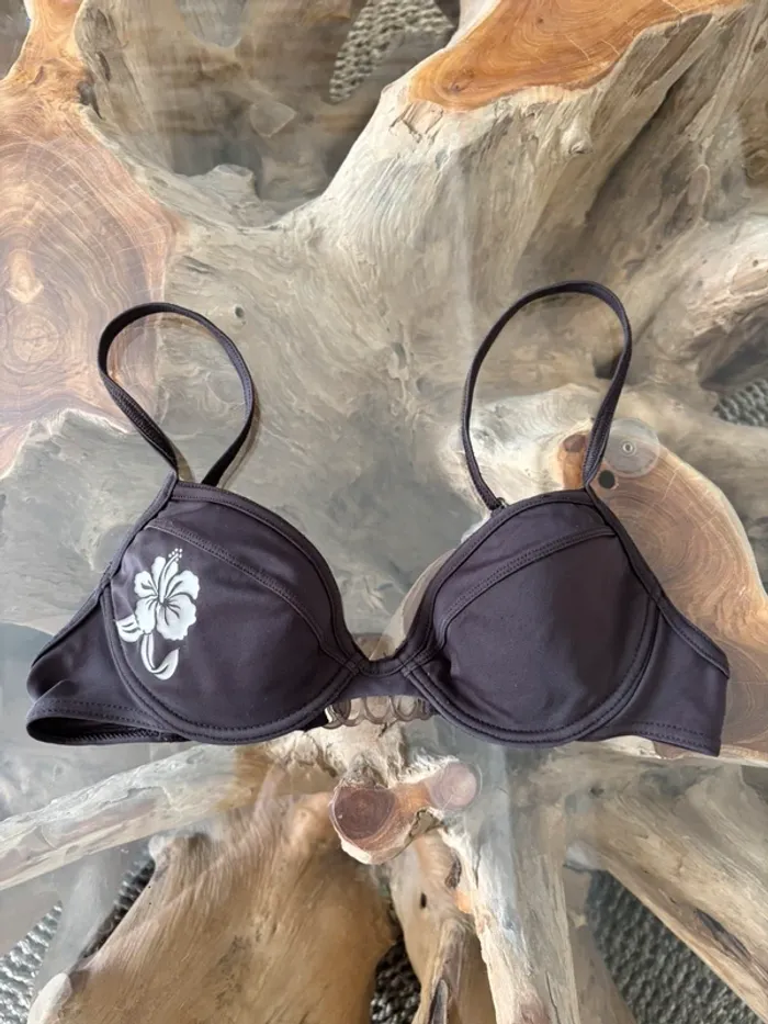 Haut de maillot de bain marron femme 85B