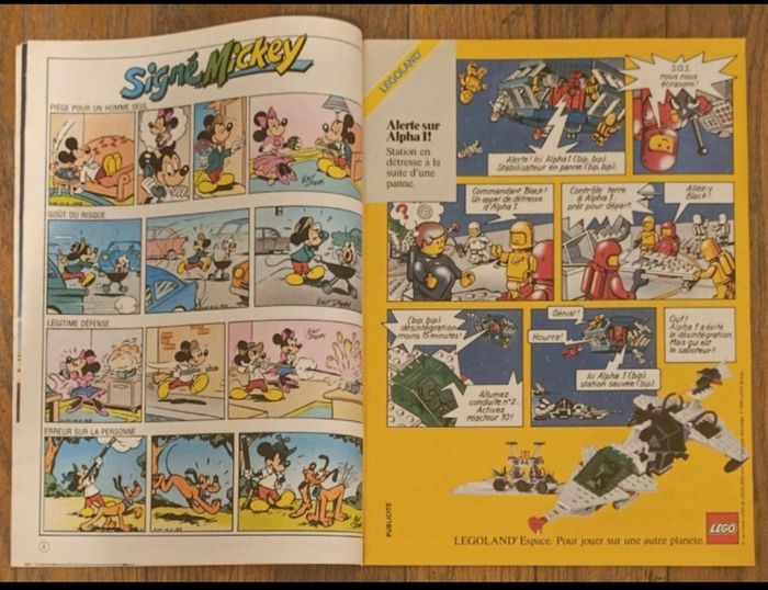 Ancien journal de Mickey avec cadeau 10 personnages Taram à monter N°1745 de 1985 vintage - photo numéro 5