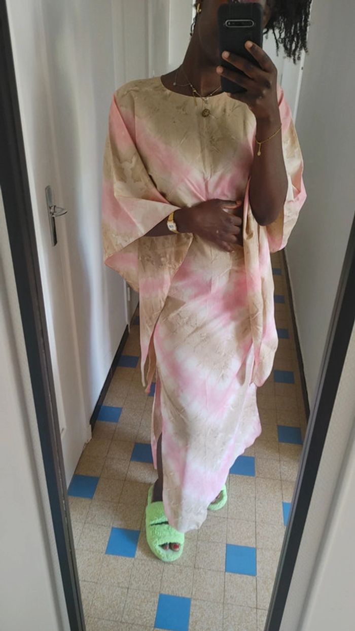 Robe boubou long cintré wax africain batik sénégalais - photo numéro 4