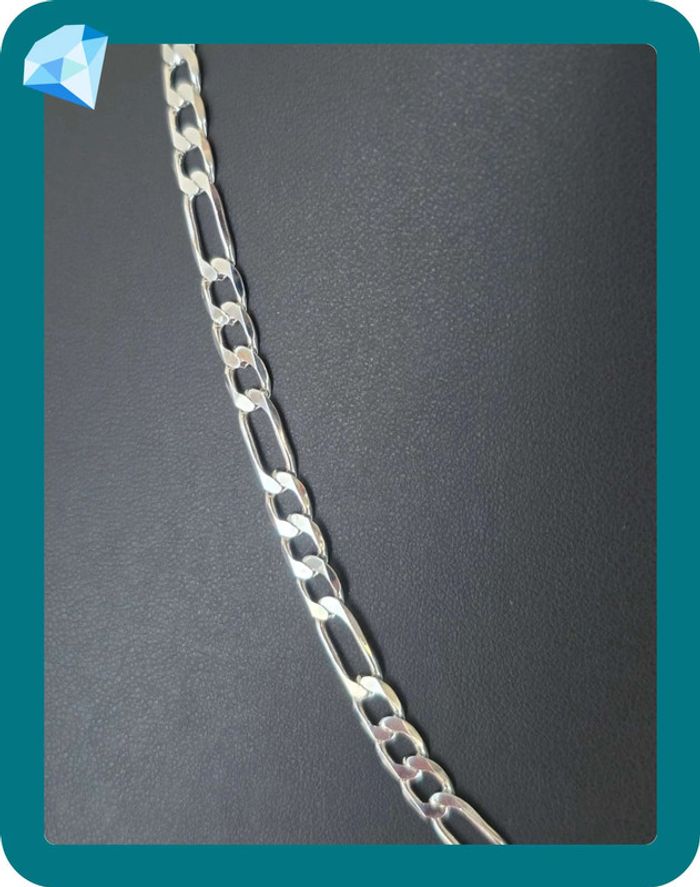 Collier maille figaro 6mm 45cm - photo numéro 2
