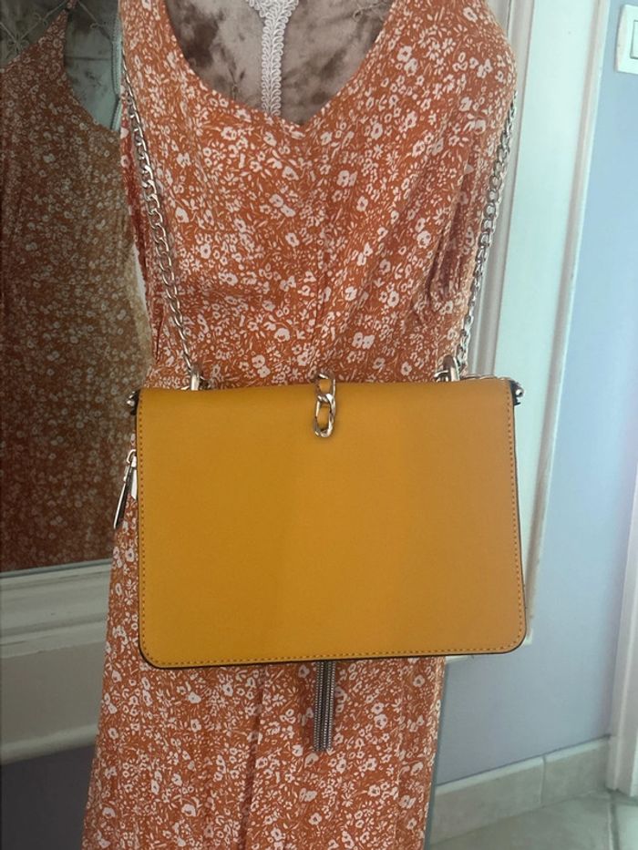 Sac à main jaune clouté - photo numéro 6