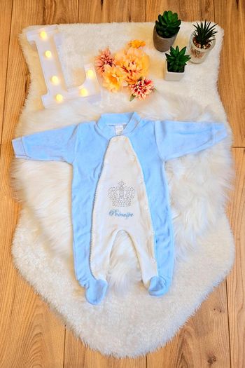 Ensembles pour bébés, pyjamas en velours pour bébés, grenouillères, bleu,Maiorista-1mois
