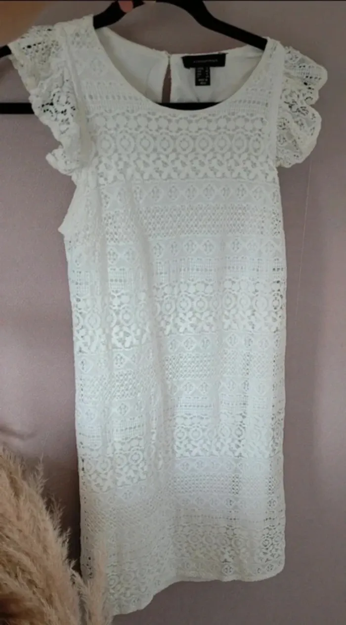 Robe blanche crochet boheme dentelle primark atmosphere 38 40