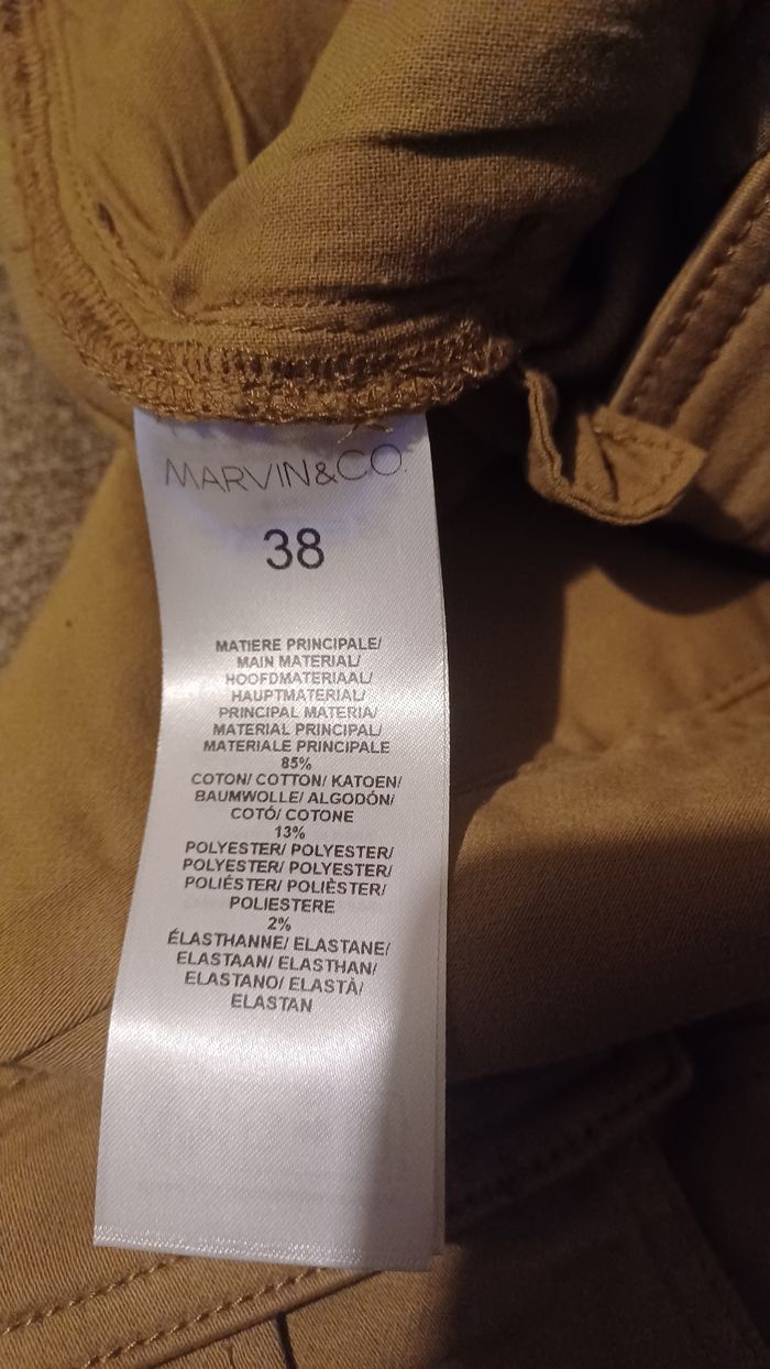 Pantalon femme cargo marvin & co 38 marron neuf - photo numéro 7