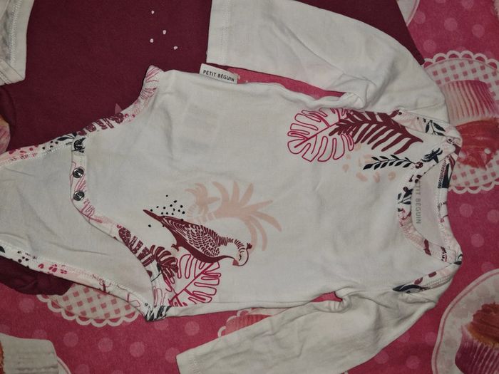 Ensemble 3 pièces petit béguin 3 mois - photo numéro 2