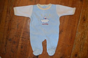 Pyjama velours Sucre d'orge 1 mois