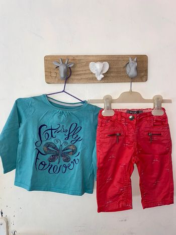 Ensemble pantacourt et t-shirt, 24 mois, Orchestra/Vertbaudet.