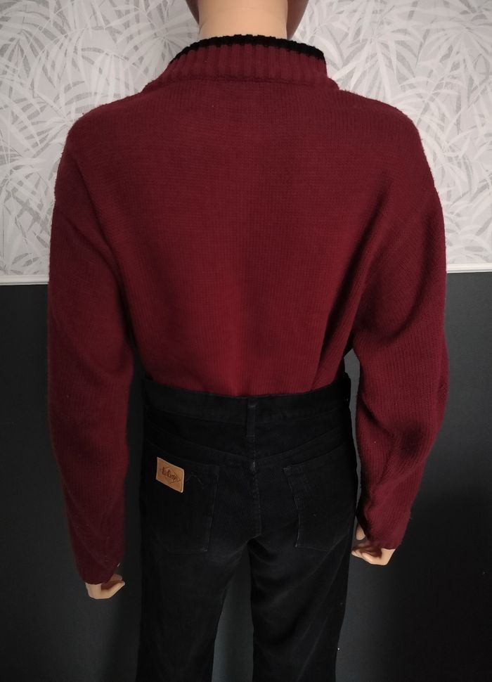 Pull col zippée vintage bordeaux/ prune T42/44 N*482 - photo numéro 7