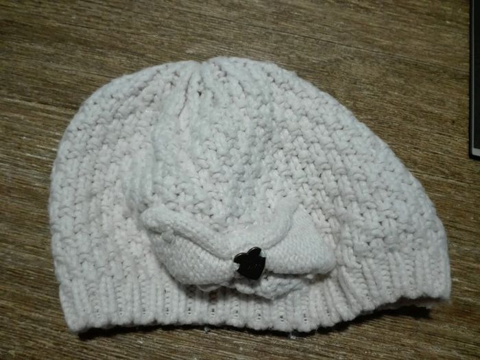 Bonnet hiver bébé fille beige crème  IKKS 45 cm - photo numéro 2