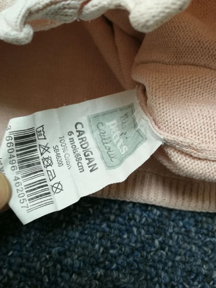 Gilet fin rose mes petites cailloux 6M - photo numéro 5