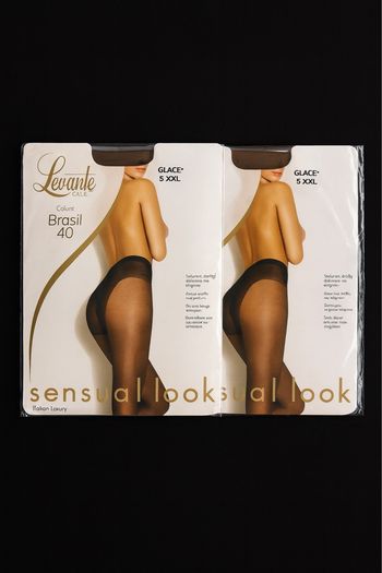 Lot de 2 collants Levante Glacé Brasil 40D noir taille 3