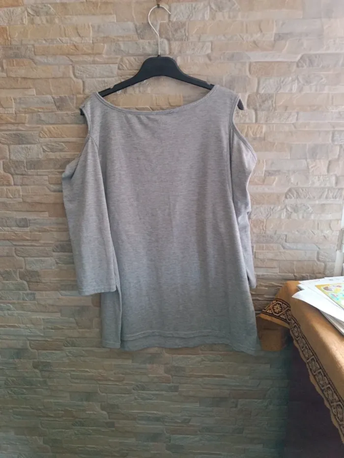 T-shirt gris Camille de Paris 40 - photo numéro 3