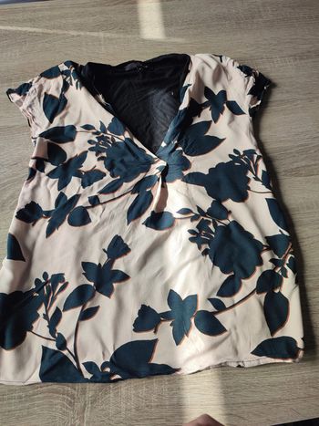 Blouse manche courte fleurie