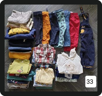 Lot de 33 vêtements hiver garçon 12 mois
