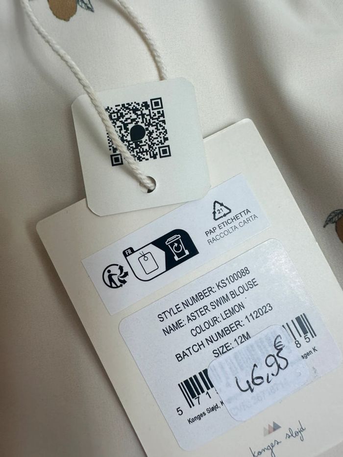 T-shirt anti UV Konges Slojd taille 12 mois - photo numéro 5