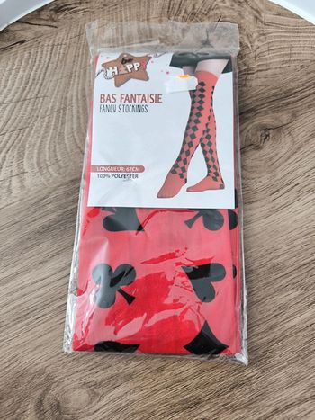 Paire de bas motif poker neuf