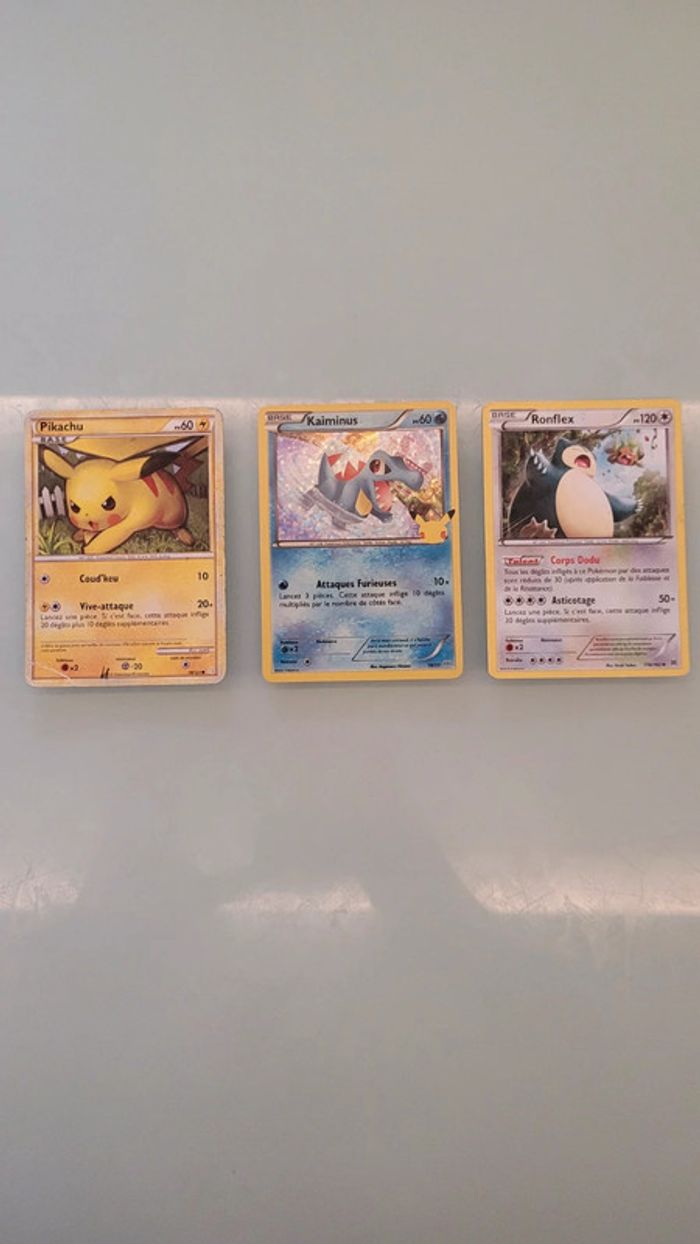 3 cartes Pokémon