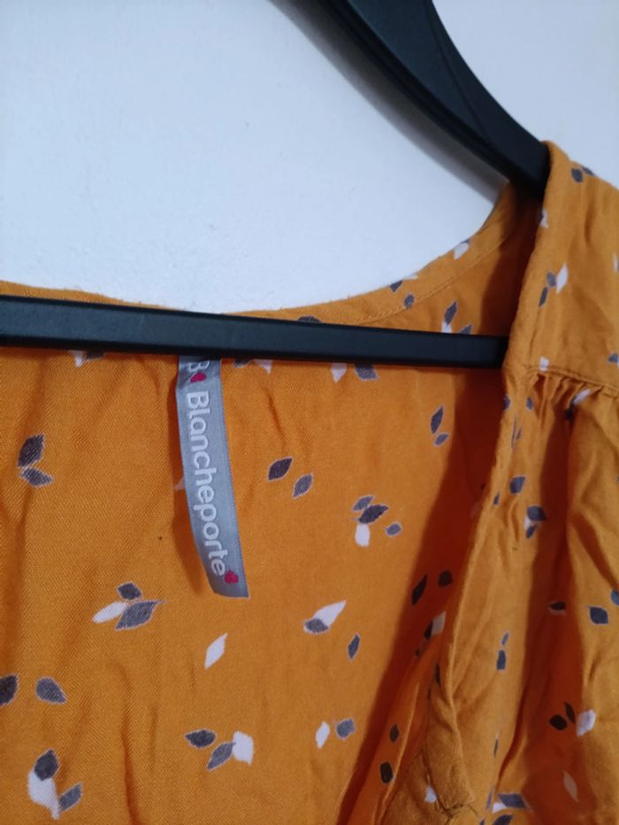 Top orange imprimé feuillage Blancheporte vintage - photo numéro 3