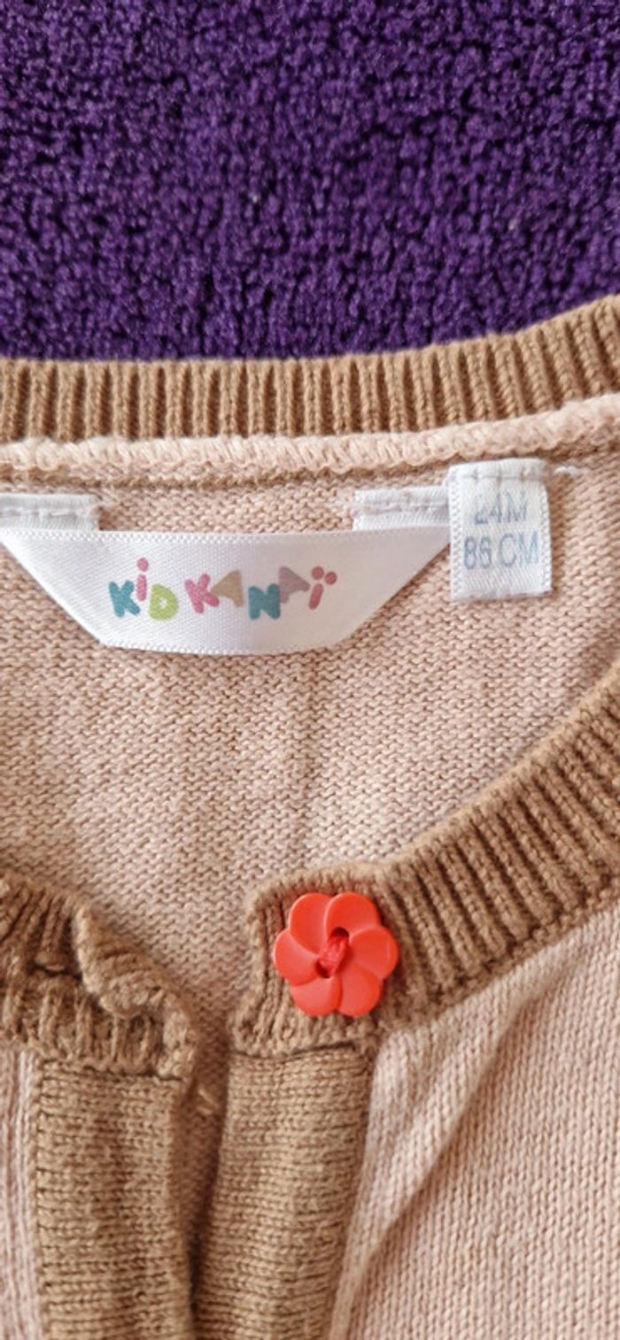 Gilet manches courtes fille 24 mois - photo numéro 2