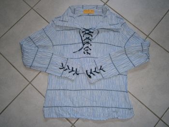 Chemisier ML rayé bleu/blanc Taille 42