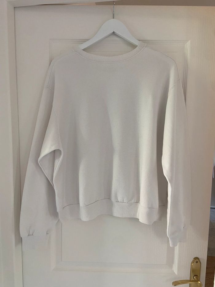 Sweat blanc sérigraphie « Los Angeles » bleu marine Hollister taille M - photo numéro 2
