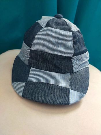 Casquette enfant en jean patchwork vintage - 100% coton