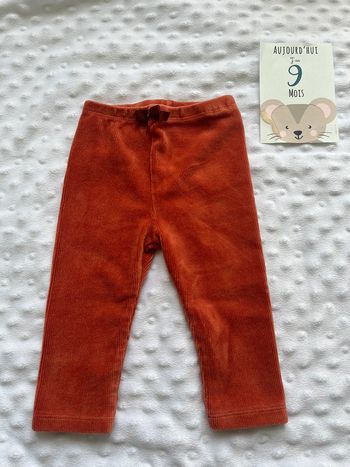 Pantalon velours corail 9 mois