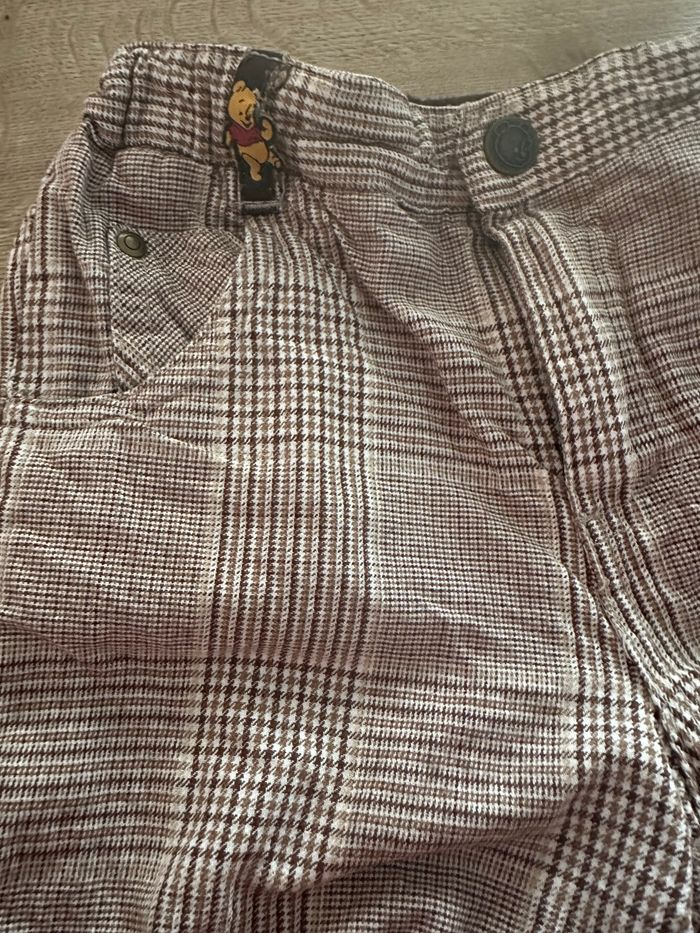 Pantalon épais à carreaux et Winnie Taille 4-6 mois - photo numéro 2
