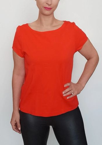 Haut uni orange Monoprix taille 3