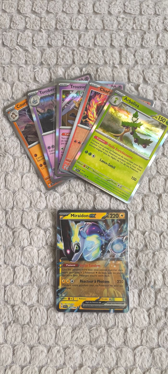 Lot de 6 cartes Pokémon Écarlate & Violet - Ex, Holos & Reverses