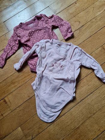 Lots de 2 bodies fille 2/6 mois lupilu