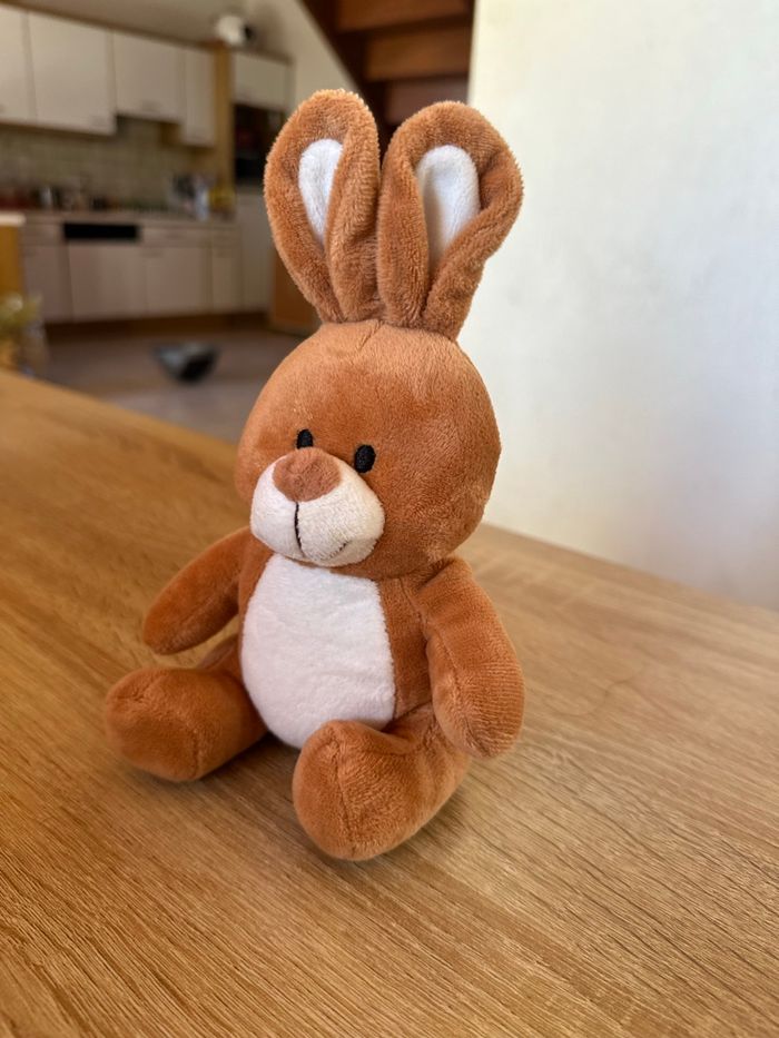 Petit doudou lapin marron – Très bon état - photo numéro 3