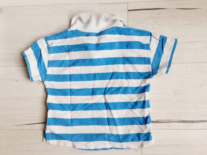Vêtement bébé garçon tee-shirt manches courtes rayé bleu et blanc Zara 2 ans - photo numéro 4