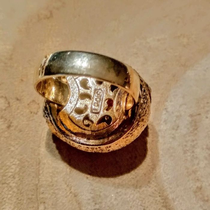 Bague ronde ancienne style rétro chic Vintage - photo numéro 7
