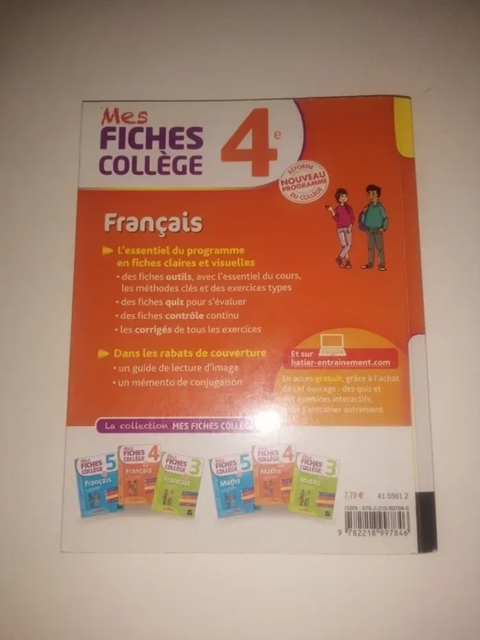 Mes fiches collège 4ème Français - photo numéro 2