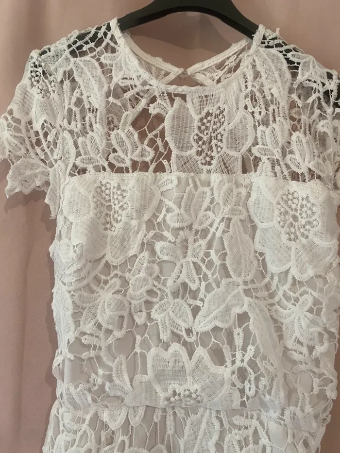 Robe blanche dentelle shein - photo numéro 2