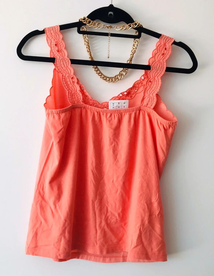 Débardeur corail avec broderie Promod - photo numéro 2