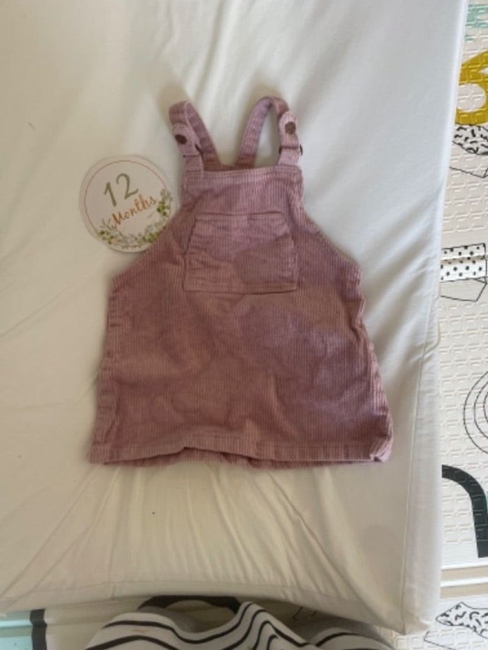 Robe en jean rose bébé fille