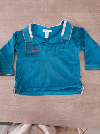 Polo manches longues Obaibi garçon 18 mois