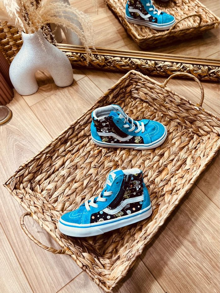 Pointure 25 baskets montantes garçon Vans bleues * espace * 💙
