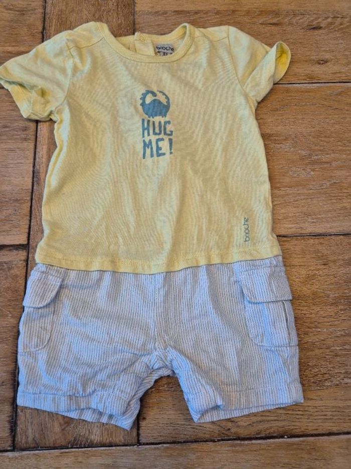 Combi short 12 mois Brioche
