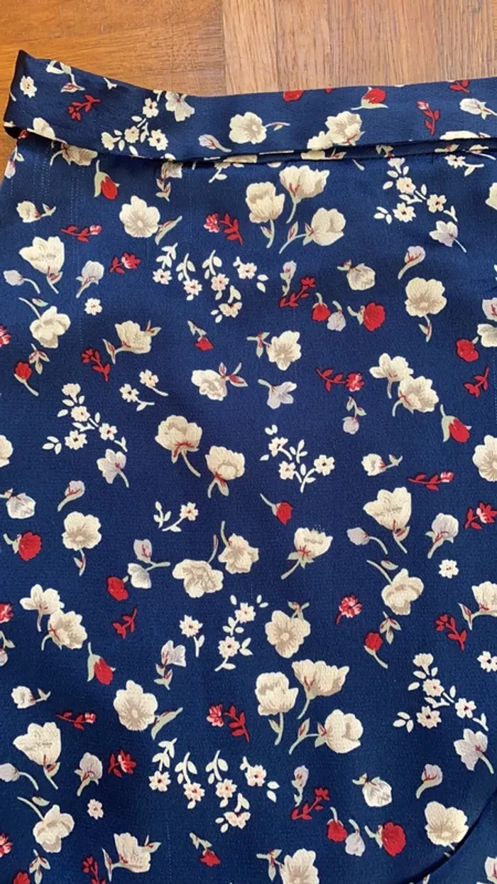 Jupe à fleurs bleue Collection IRL - photo numéro 2