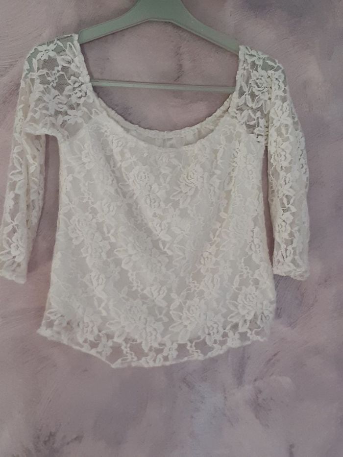 tee shirt en dentelle