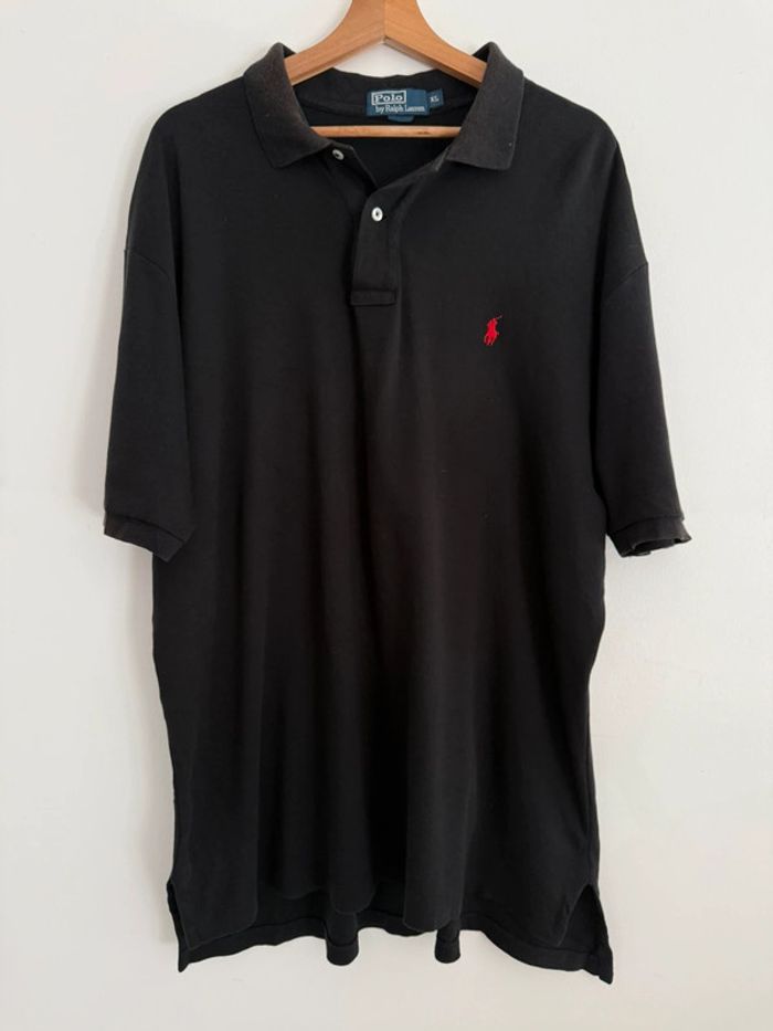 Polo Ralph Lauren Homme noir Taille xl Classic fit logo brodé rouge coton lisse - photo numéro 2