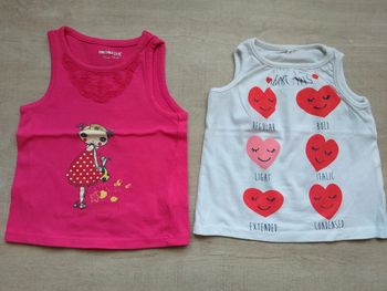 Lot de 2 débardeurs, 1 orchestra et 1 carrefour, taille 12 mois,