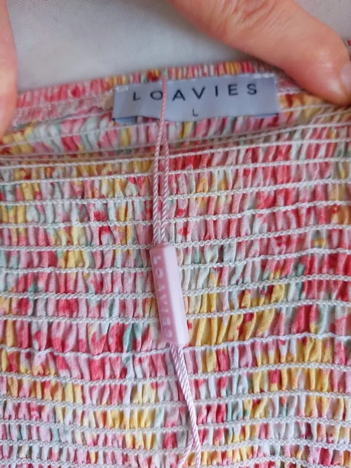 Robe d'été Loavies – Taille L – Fuchsia – État : Neuf - photo numéro 6